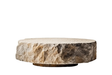 Stone round podium rock , transparent background, PNG ,Generative AI