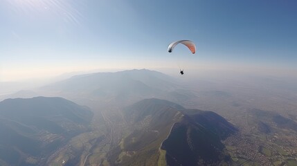 Embark on a remarkable paragliding journey and witness the world from a new perspective. Generated by AI.