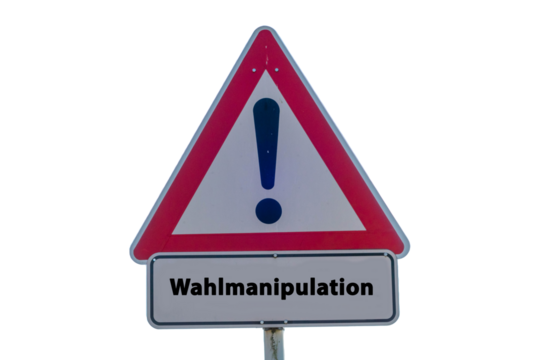 Wahlmanipulation Schild