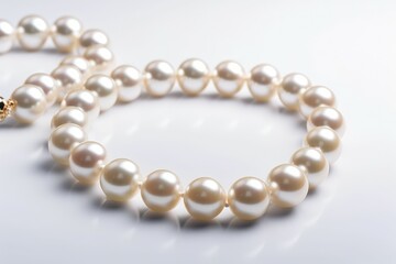 Pearl necklace bride. Generate Ai