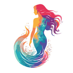 beautiful mermaid illustration for your design