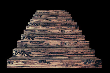 a wooden stairs on a white background