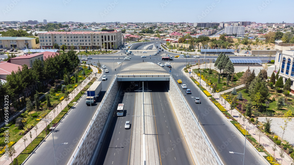 Wall mural Aerial view of Samarkand city