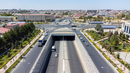 Aerial view of Samarkand city