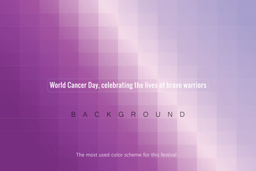  World Cancer Day, celebrating the lives of brave warriors gradient background