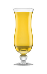 Hurricane Cocktail Drink Glass With Liquid 3D Rendering