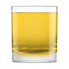 Tumbler Cocktail Drink Glass With Liquid 3D Rendering