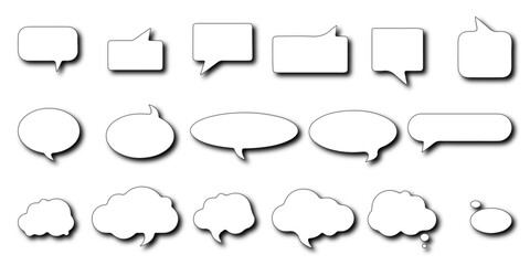 Set Of Speech Bubble And Chat Bubbles
