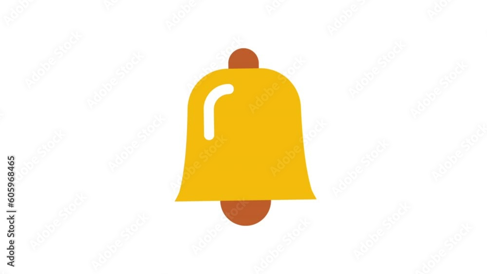 Poster notification, web interface animated icon on white background.