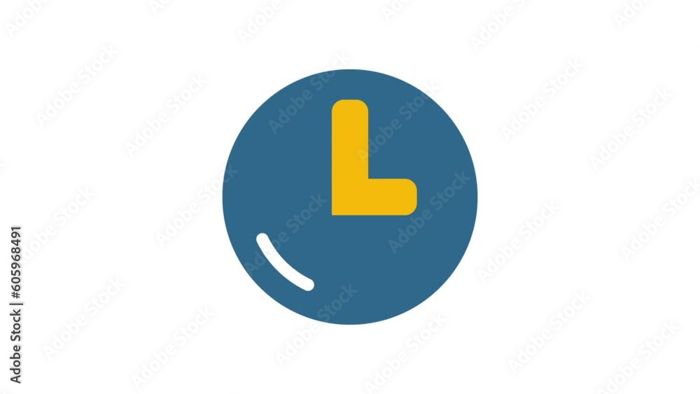 Poster time, web interface animated icon on white background.