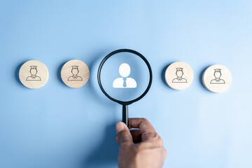 HR or Hiring Human Resources. Selective new career recruitment sites. recruiting with online...