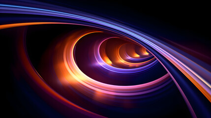 Obraz premium Abstract dynamic light rays dark blue background. stripe line with blue light, speed motion background. Panoramic high speed technology concept. Generatve Ai