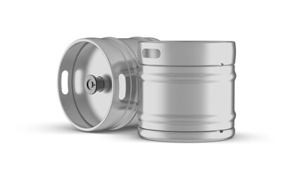Metal Beer Keg Blank 3D-Rendering