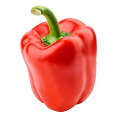 sweet pepper, paprika, isolated on white background, full depth of field