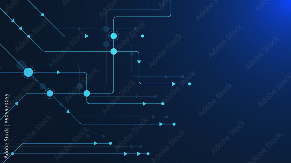 Poster abstract geometric connected dots and lines for digital communication, social network connection and