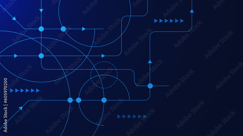 Poster global communication technology background with dots and lines connection. digital big data visualiz