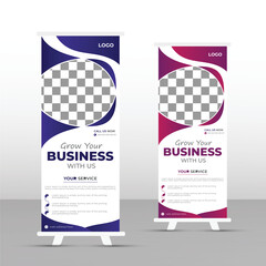 Modern corporate colorful roll up standee banner design template,Tow Color of Banner,X-Banner,Modern ,Corporate Banner,Creative Banner