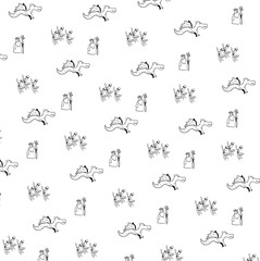 Medieval magic background with dragons, soldiers or spearmen, and magicians.