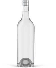 Rum Vodka Bottle With Liquid 3D Rendering