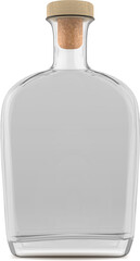 Rum Vodka Bottle With Liquid 3D Rendering