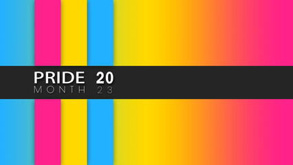 Happy Pride Month Pansexual Pride Flag Colorful Background