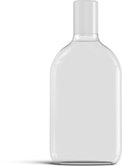 Rum Vodka Bottle With Liquid 3D Rendering