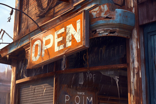 rusted iron gate represent the inaccessibility to basic needs. generative AI
