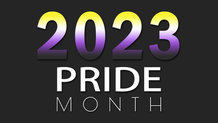 Happy Pride Month 2023 Non-binary Pride Flag Background