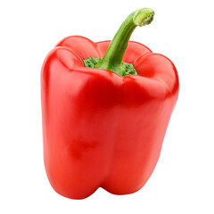 sweet pepper, paprika, isolated on white background, full depth of field