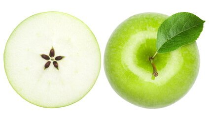 Apple isolated on white background, full depth of field