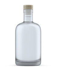 Rum Vodka Wodka Bottle With Liquid 3D Rendering