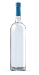 Rum Vodka Wodka Bottle With Liquid 3D Rendering