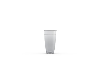 Water Glass With Liquid 3D Renderign