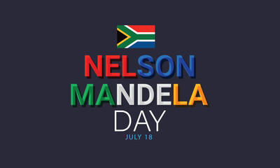 Nelson Mandela day. background, banner, card, poster, template. Vector illustration.