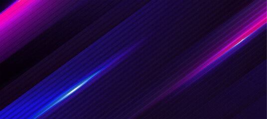 Neon background. Abstract, science, futuristic, energy technology concept. Digital image of light rays, Abstract neon background. Blue, purple. geometric background. Stage laser show. - obrazy, fototapety, plakaty