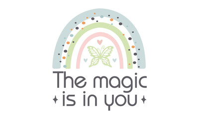 The magic is in you Boho Rainbow T-shirt.