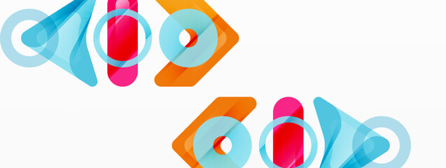 Abstract triangles and square minimal geometric background