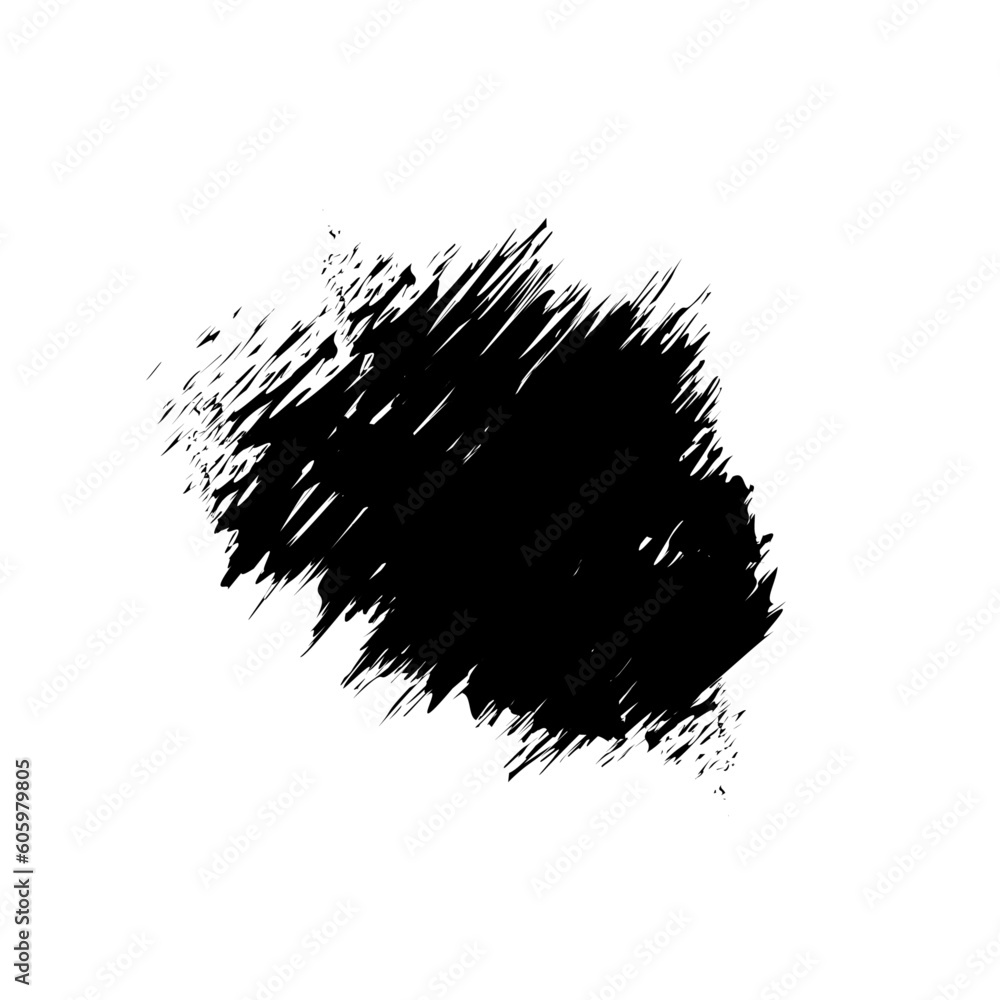 Poster abstract black brush background vector transparant design element template