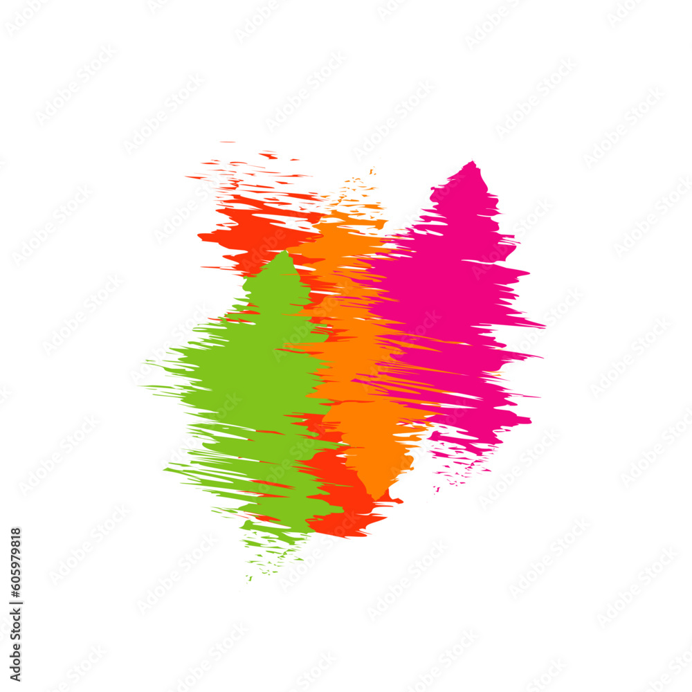 Poster abstract brush background vector transparant design element template