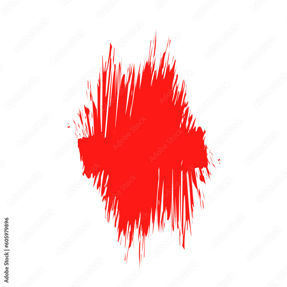Poster abstract red brush background vector transparant design element template