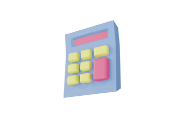 Low poly color calculator icon