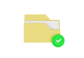 Data folder icon with green check button
