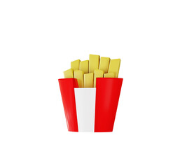 french fries in a red box