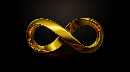 Colorful infinity shape background. infinity symbol. design for advertisement. Generative AI