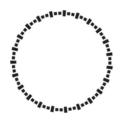 Circle frame round border design shape icon for decorative vintage doodle element for design in vector illustration