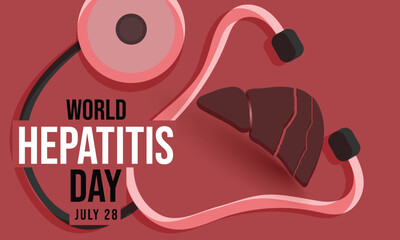 World Hepatitis Day. background, banner, card, poster, template. Vector illustration.