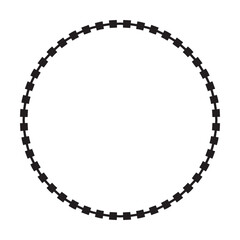 Circle frame round border design shape icon for decorative vintage doodle element for design in vector illustration