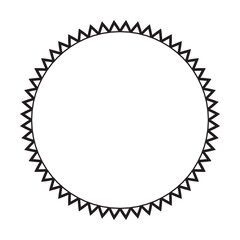 Circle frame round border design shape icon for decorative vintage doodle element for design in vector illustration