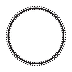 Circle frame round border design shape icon for decorative vintage doodle element for design in vector illustration