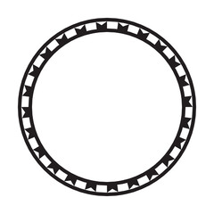 Circle frame round border design shape icon for decorative vintage doodle element for design in vector illustration